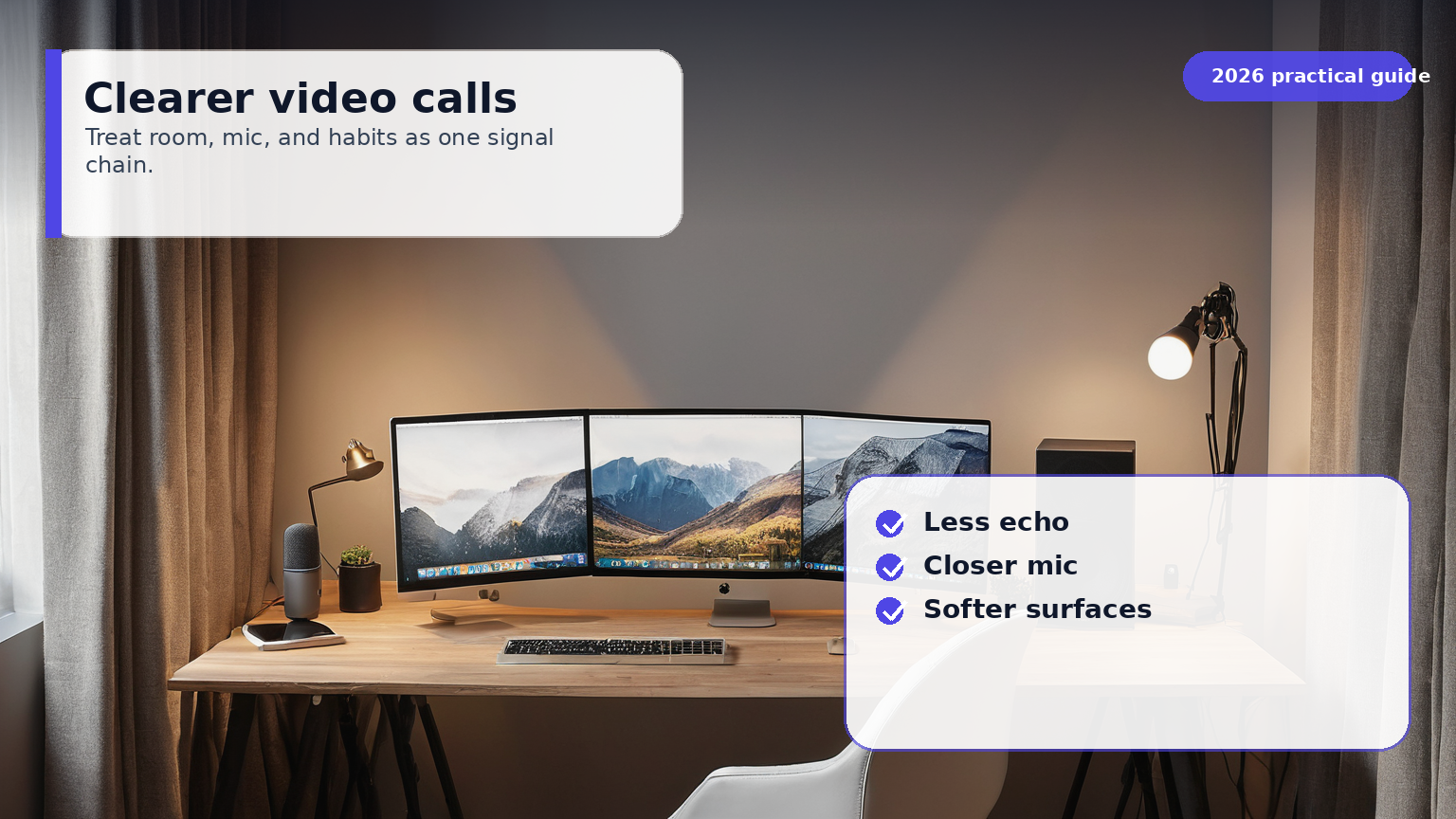 Home Office Acoustics for Video Calls: Fix Echo, Noise, and Speech Clarity