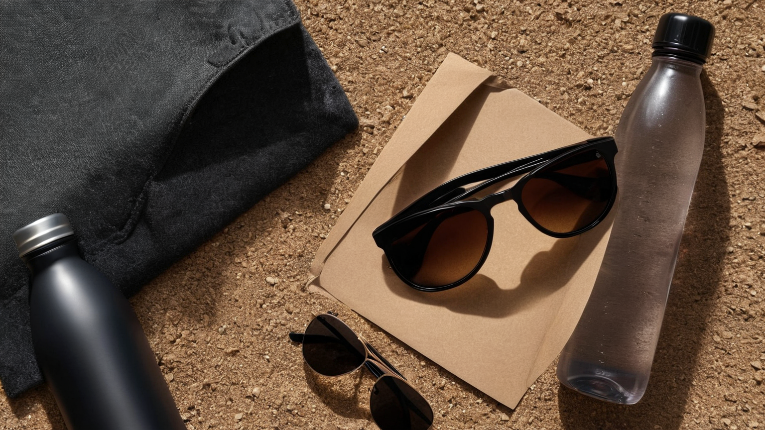 Portable migraine-friendly work kit without labels